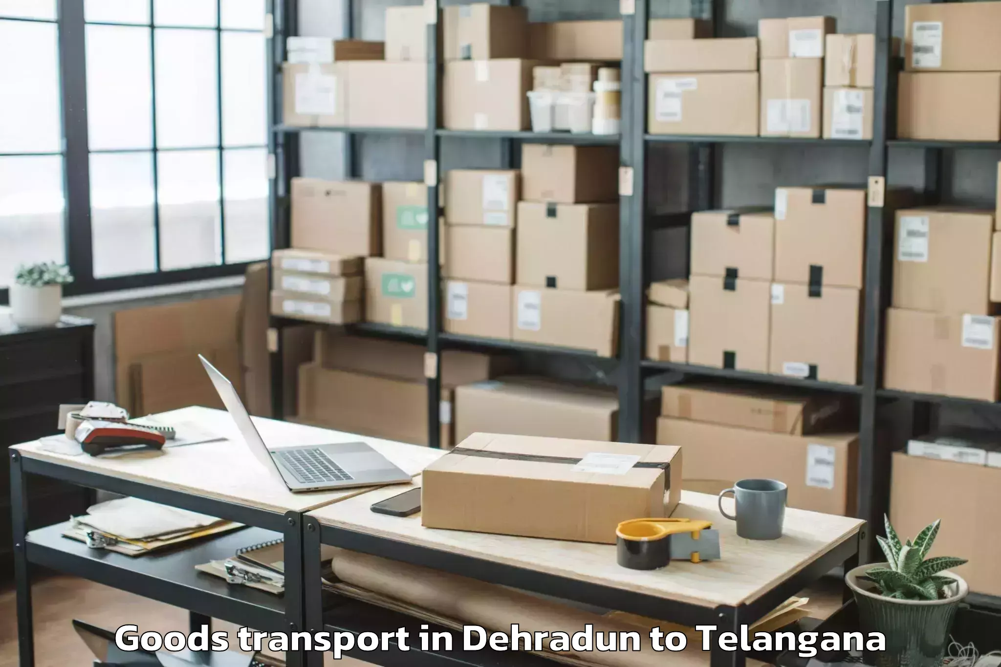 Discover Dehradun to Manneguda Goods Transport